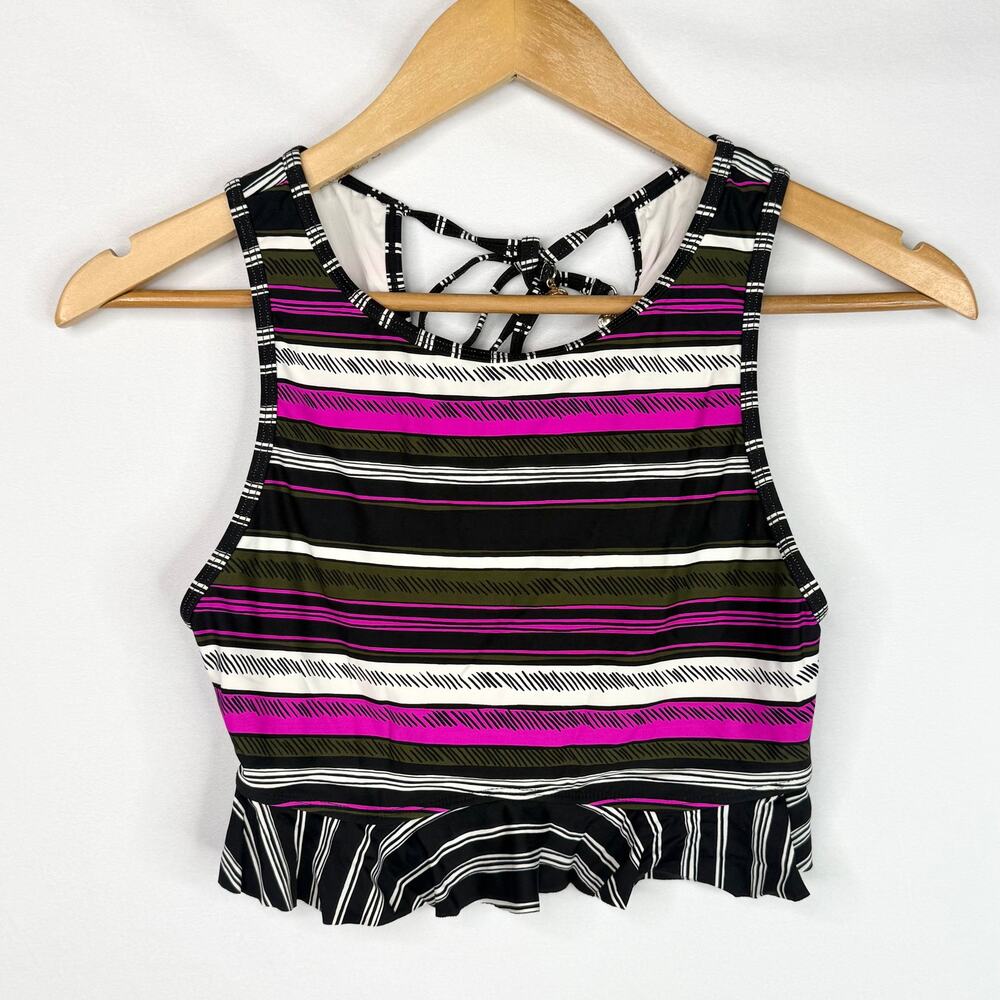 Anne Cole Striped Tankini Top S/M